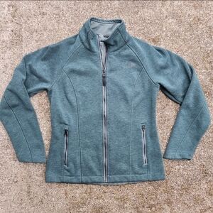 The North Face Deep Green Zip Up Jacket Soft Sweatshirt Women's Size Small